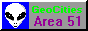 a grey button with text that reads 'GeoCities Area 51', with an alien's face on a blue background on the left